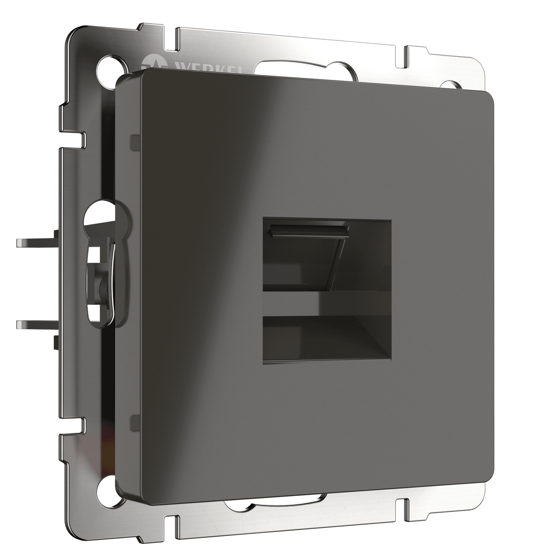 Werkel WL07-RJ-11/ Телефонная розетка RJ-11 (серо-коричневый)