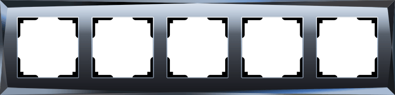Werkel WL08-Frame-05/Рамка на 5 постов (черный)