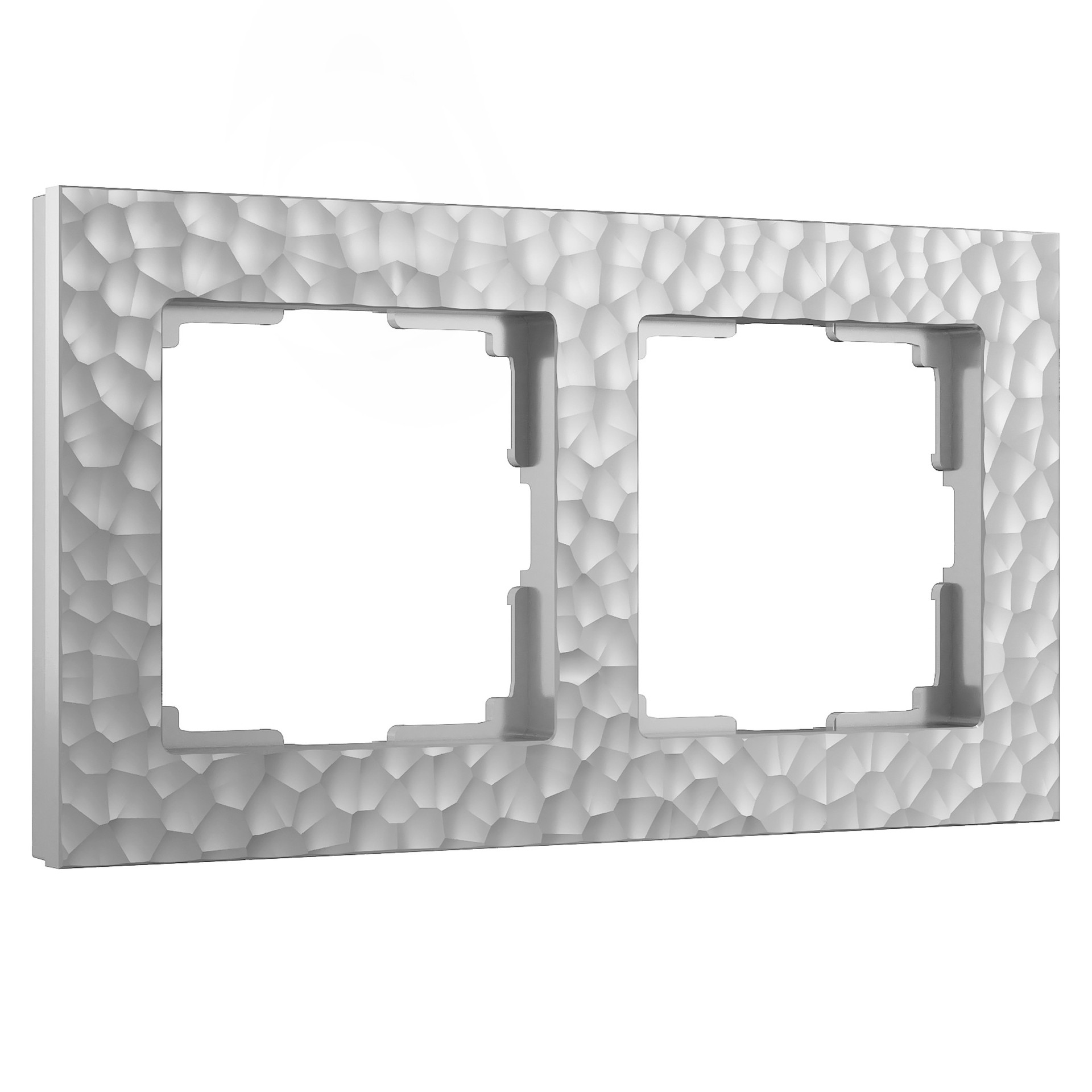 Рамка Werkel W0022406/ Рамка на 2 поста Hammer (серебряный)