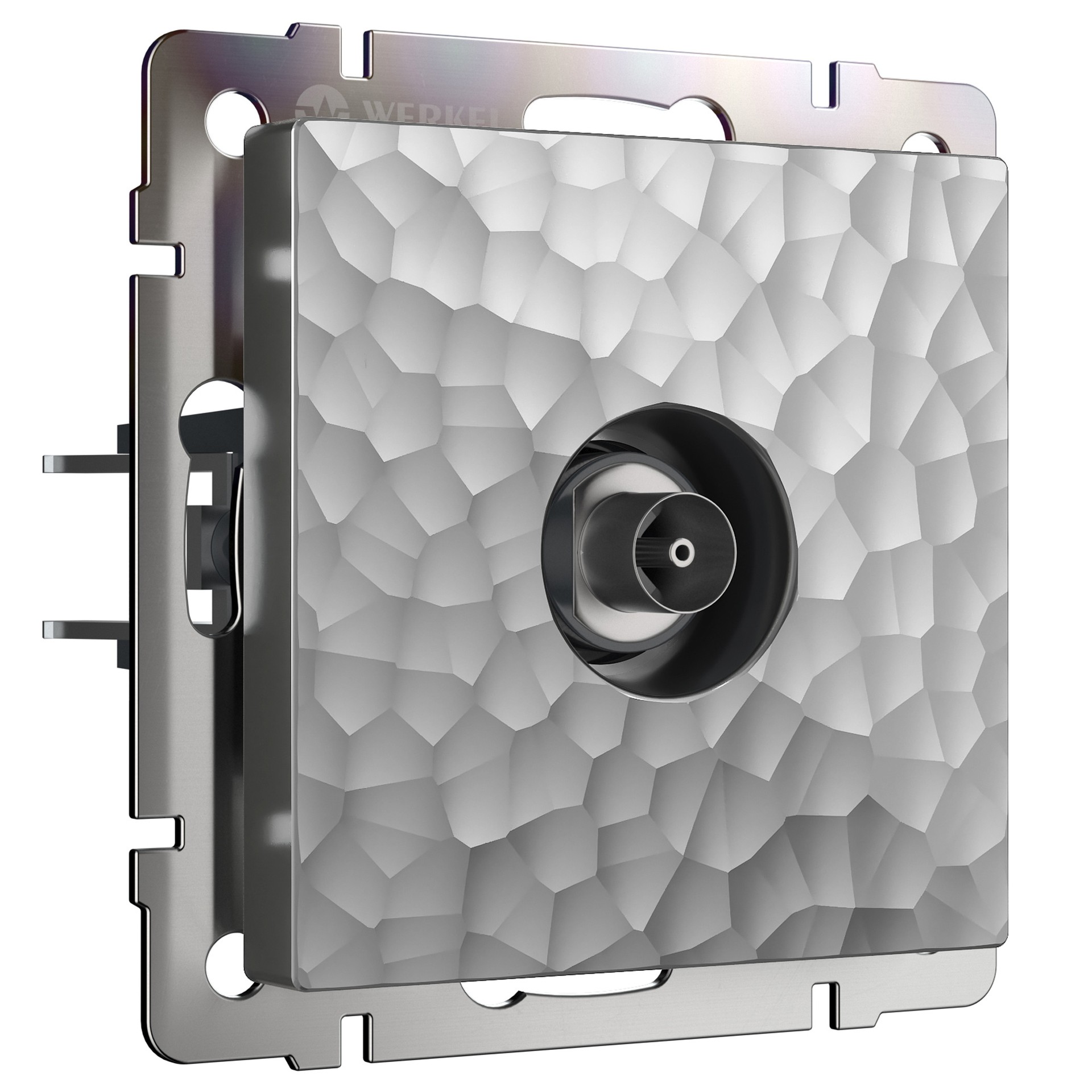 Розетка Werkel W1283006/ ТВ-розетка оконечная (hammer серебряный)