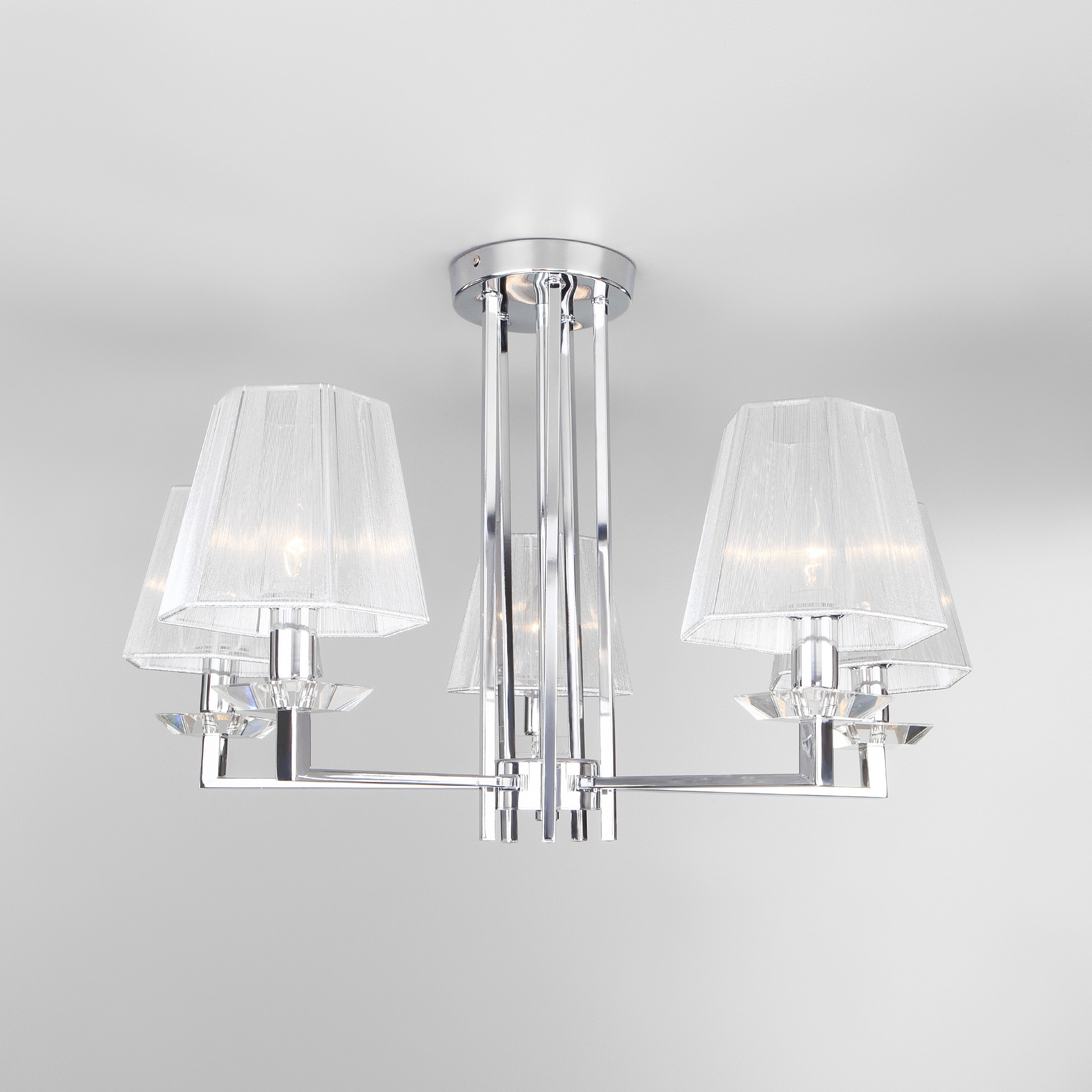 Потолочная люстра Eurosvet Alegria 60125/5 хром Smart (60114/5)