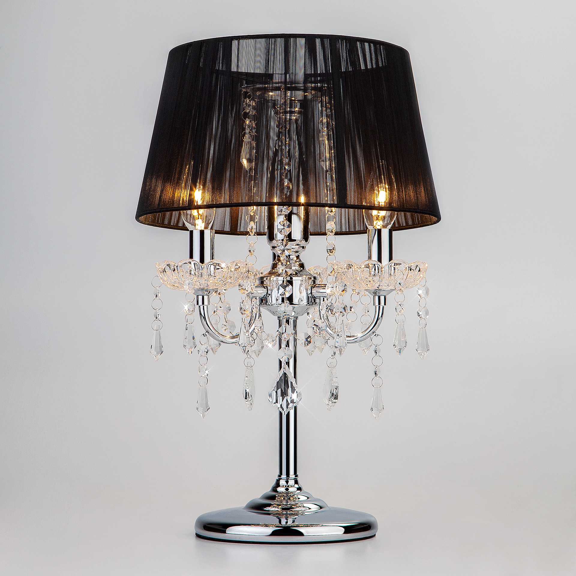 Настольная лампа Eurosvet Allata 2045/3T хром/черный настольная лампа