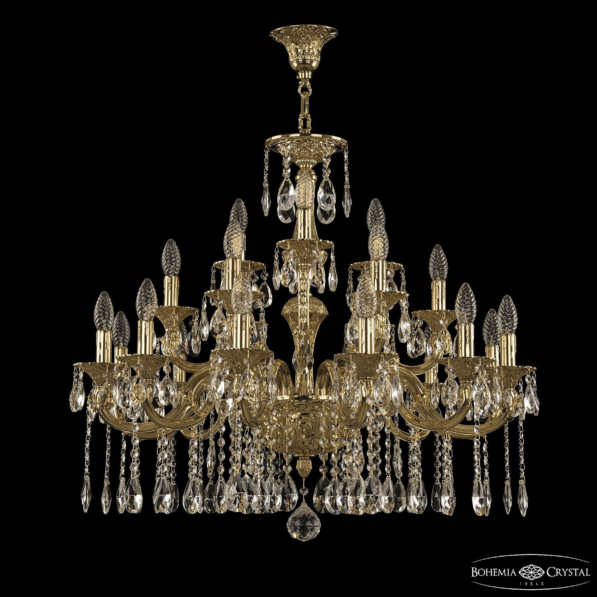 Подвесная люстра Bohemia Verona 72199/12+6+3/250 A G