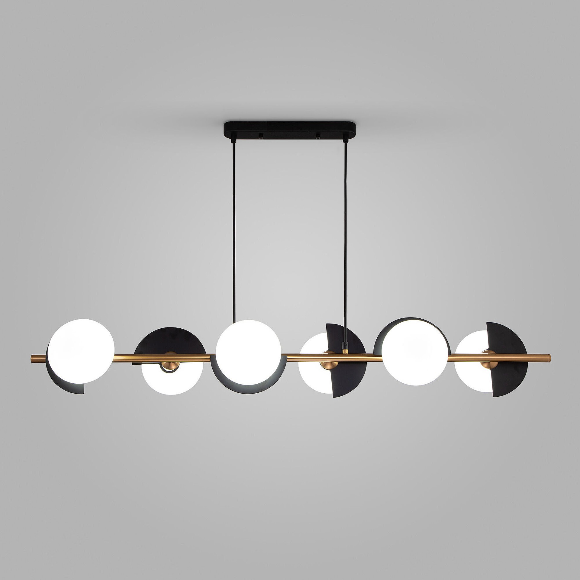 Светильник подвесной Eurosvet Moity 70149/6 черный/латунь Smart