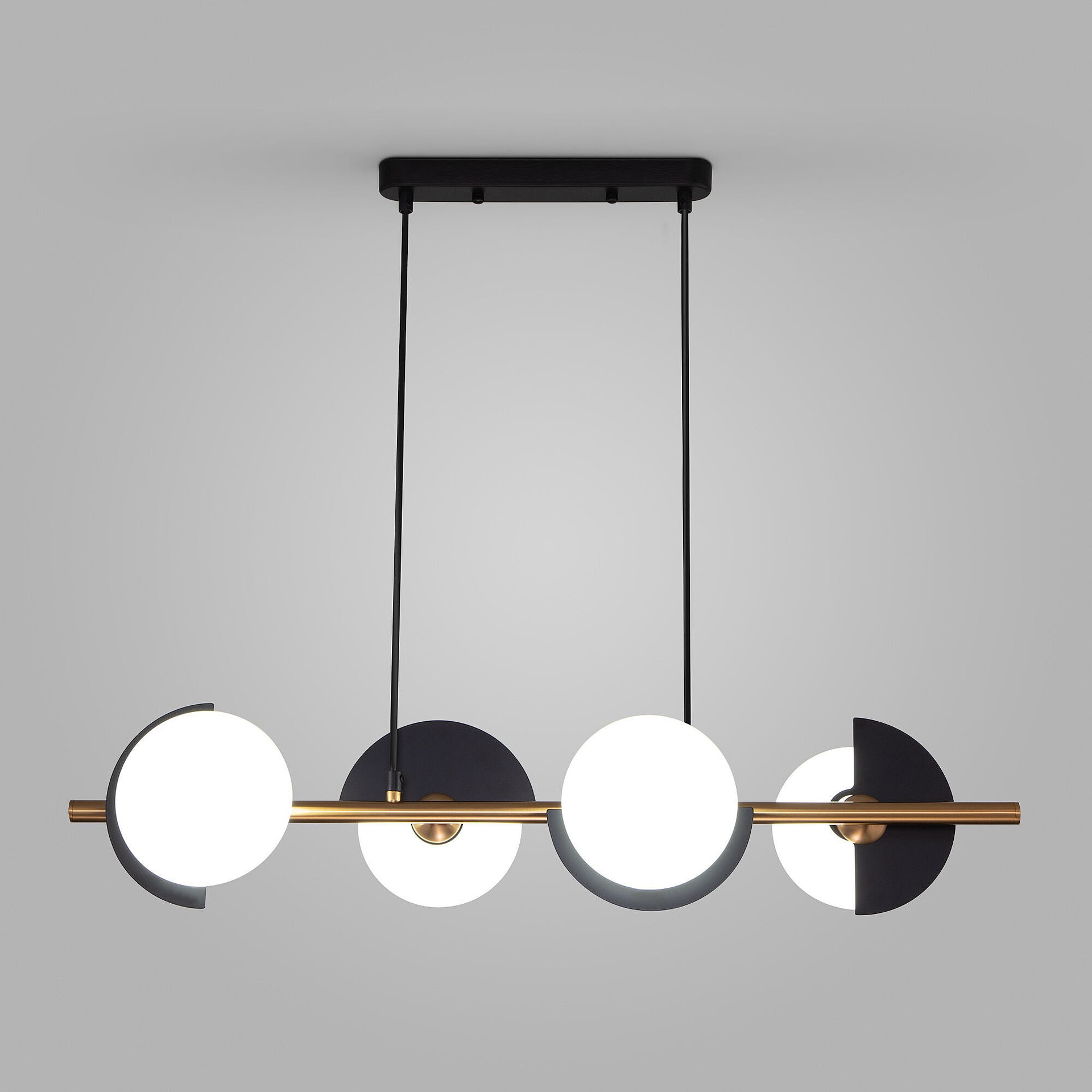 Подвесная люстра Eurosvet Moity 70149/4 черный/латунь Smart