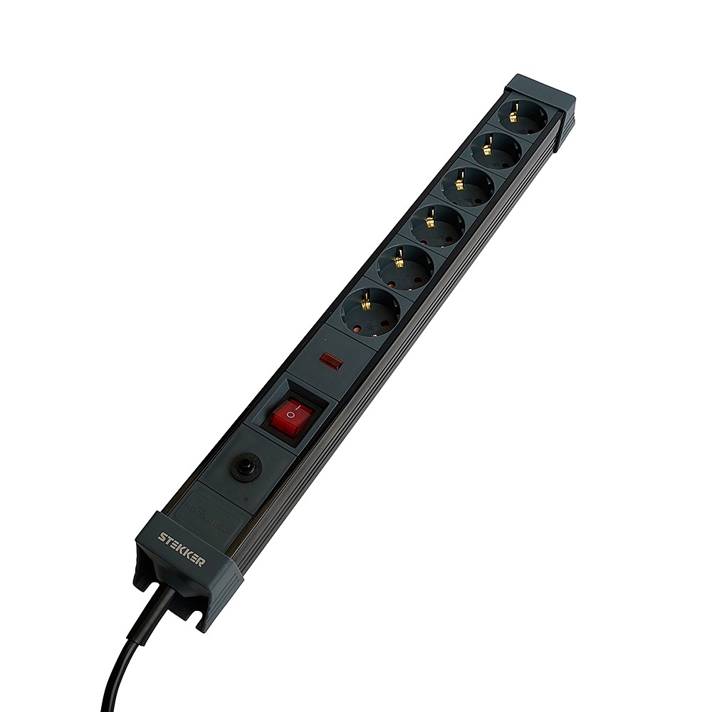 Сетевой фильтр 6-местный с/з 3x1мм2, 3 м, Stekker Techno 50160