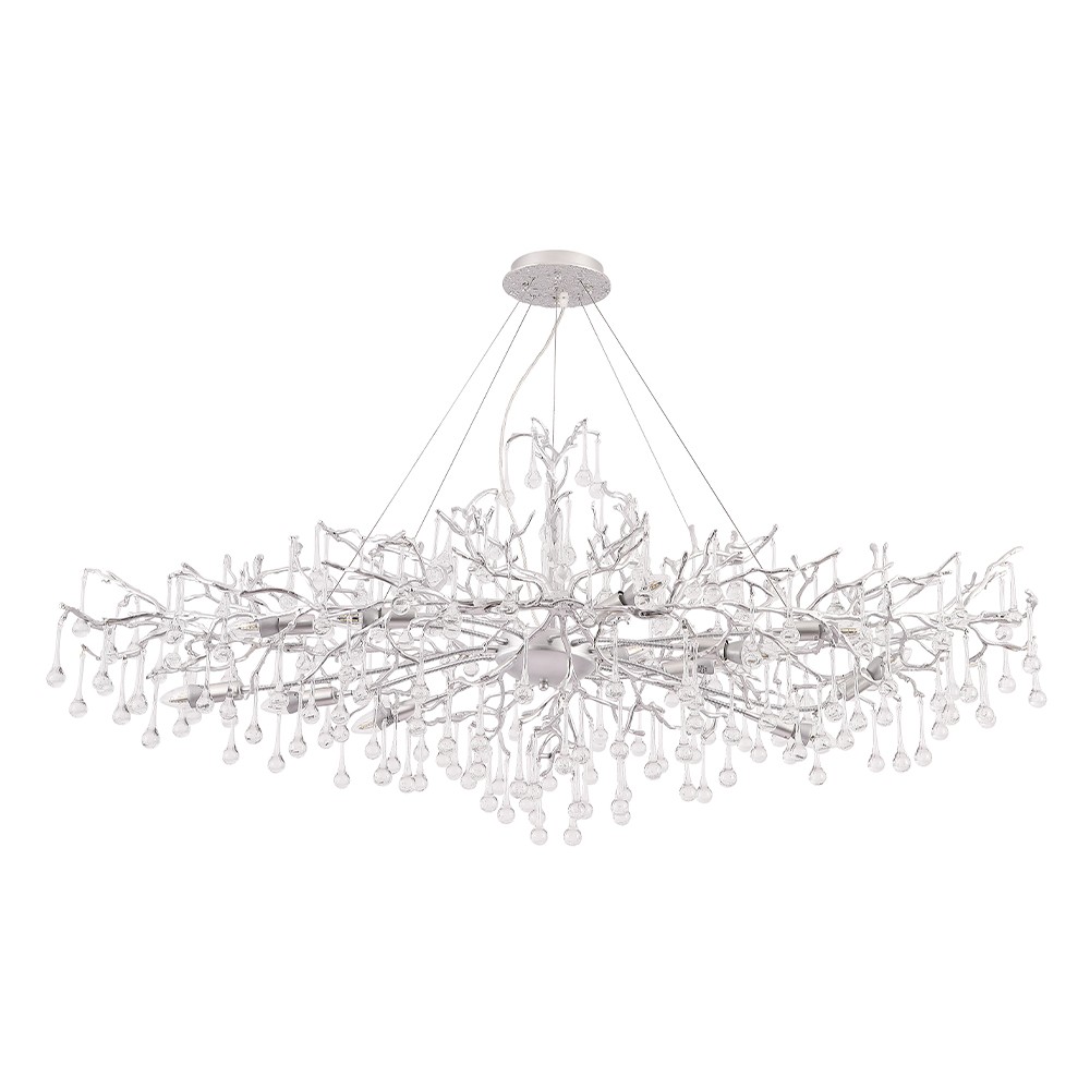 Подвесная люстра Crystal Lux Reina REINA V2 SP12 L1500 SILVER PATINA