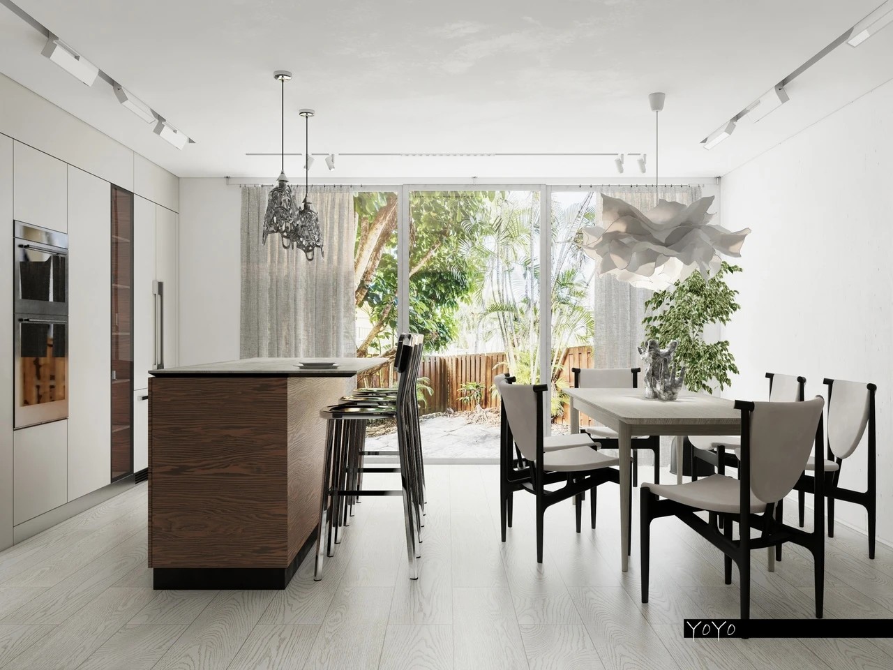 Один из концептов кухни в доме на побережье Флориды.