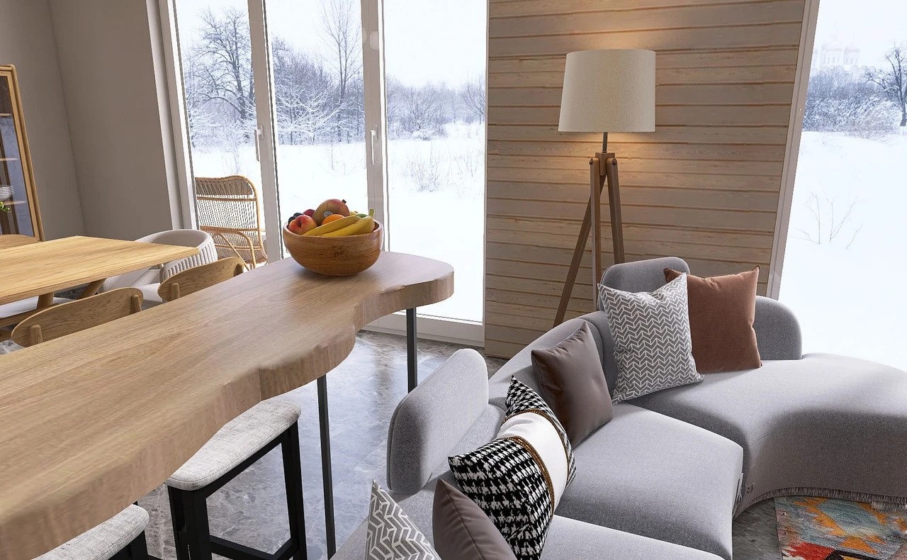 Кухня-гостиная в загородном доме