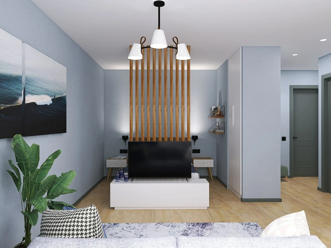 Студия из однушки в Карелии.