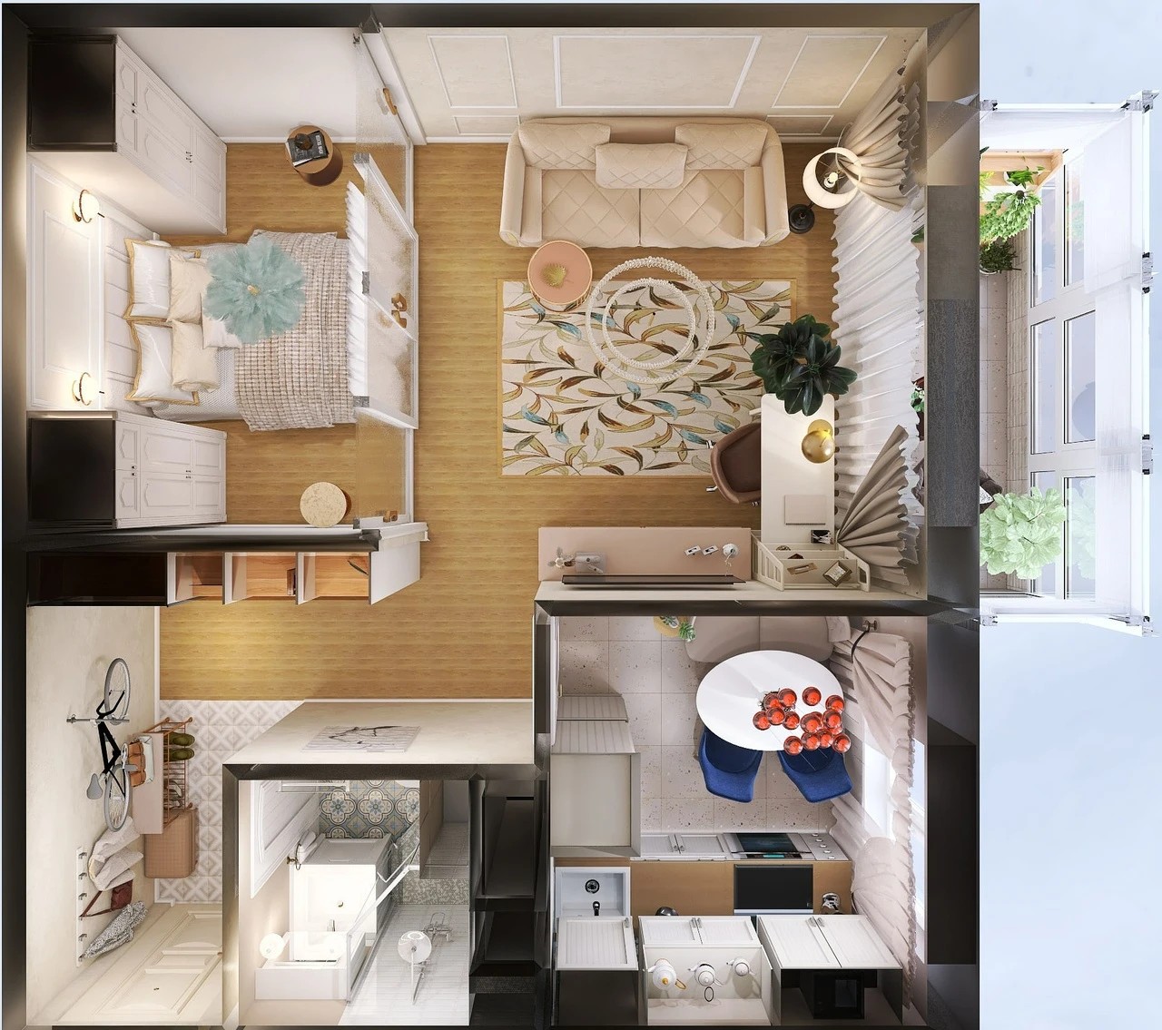 Маленькая квартира. Из однушки в евродвушку