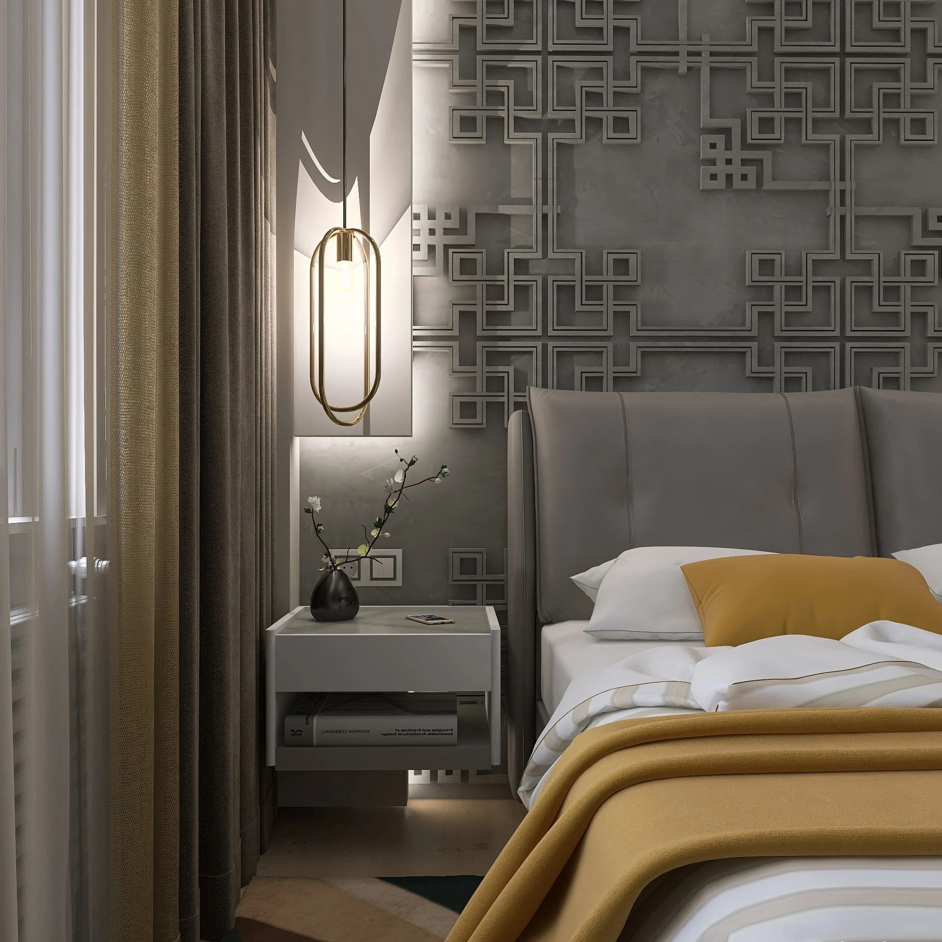 Стильная спальня для семейной пары