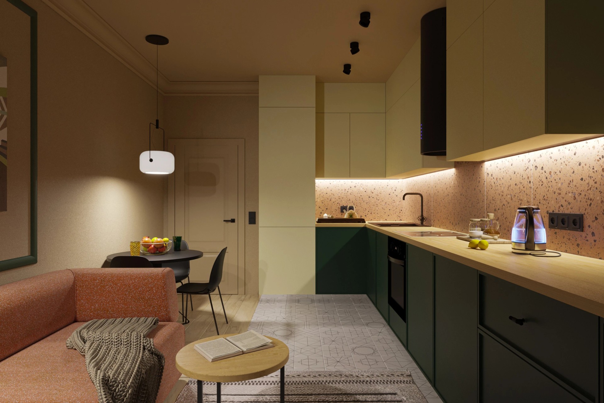 Квартира для молодой пары в ЖК life-Лесная в Санкт-Петербурге.