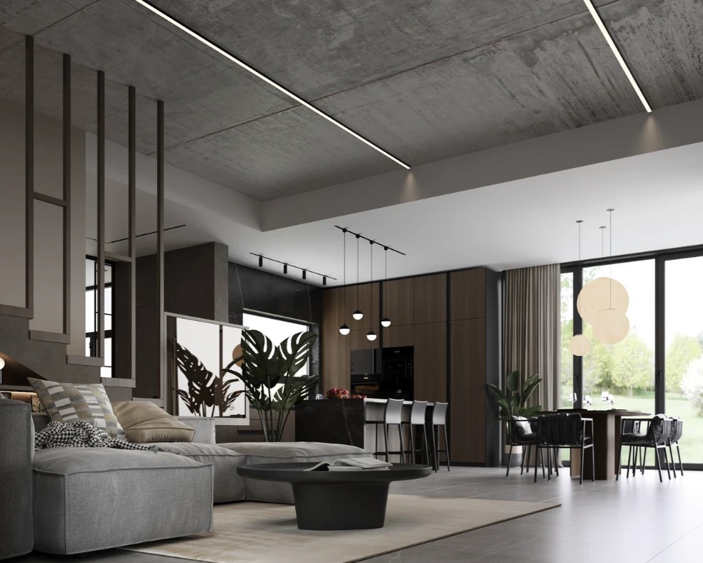 Дом 200 м. кв. 1й этаж, общие пространства