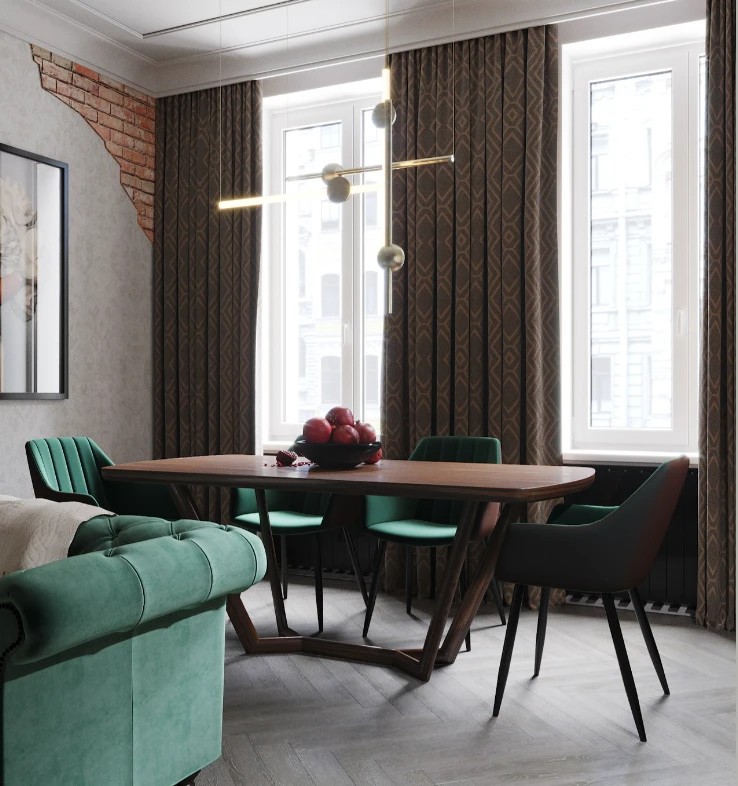 Квартира в темных тонах, Современная Классика, 70 м. кв.