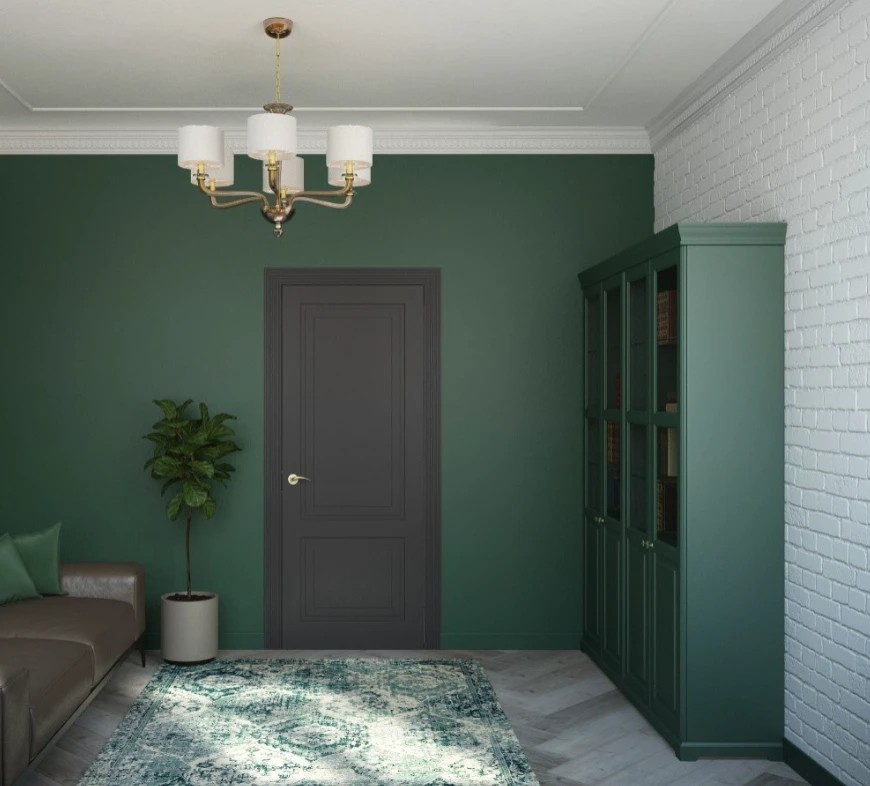 Квартира в темных тонах, Современная Классика, 70 м. кв.