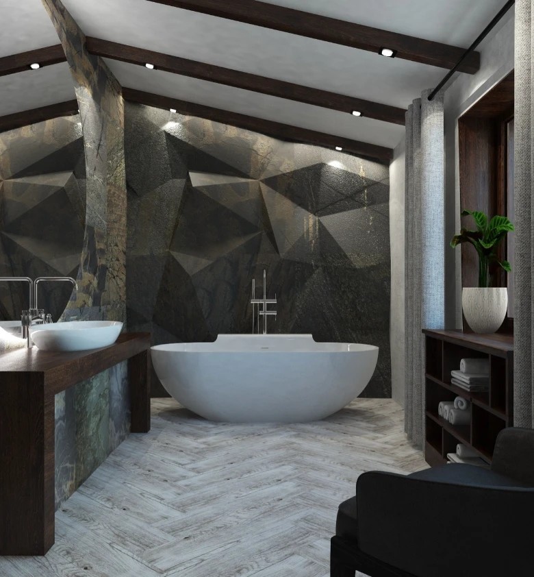 Шале на горе Можайская в 3 этажа. Стиль модерн + шале.