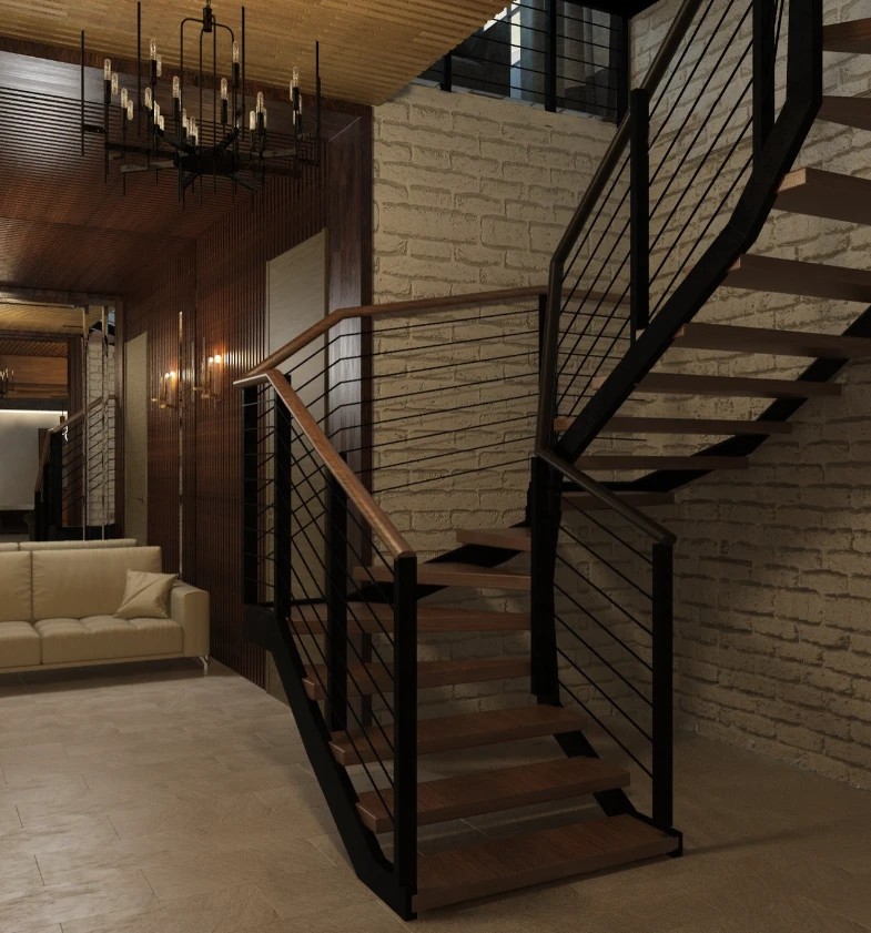 Шале на горе Можайская в 3 этажа. Стиль модерн + шале.