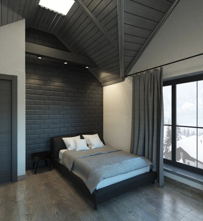 Шале на горе Можайская в 3 этажа. Стиль модерн + шале.