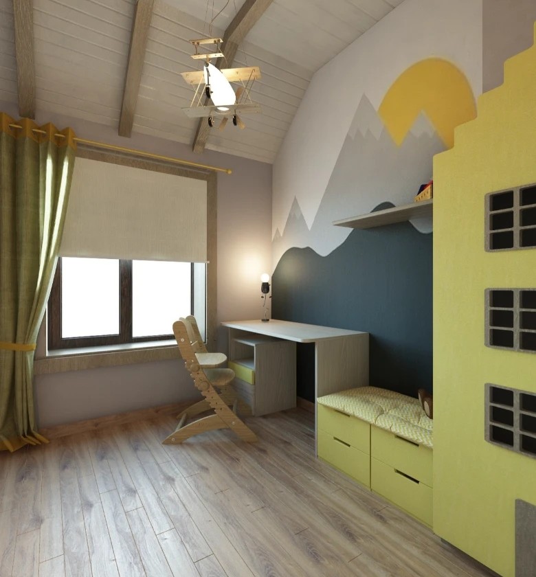 Шале на горе Можайская в 3 этажа. Стиль модерн + шале.