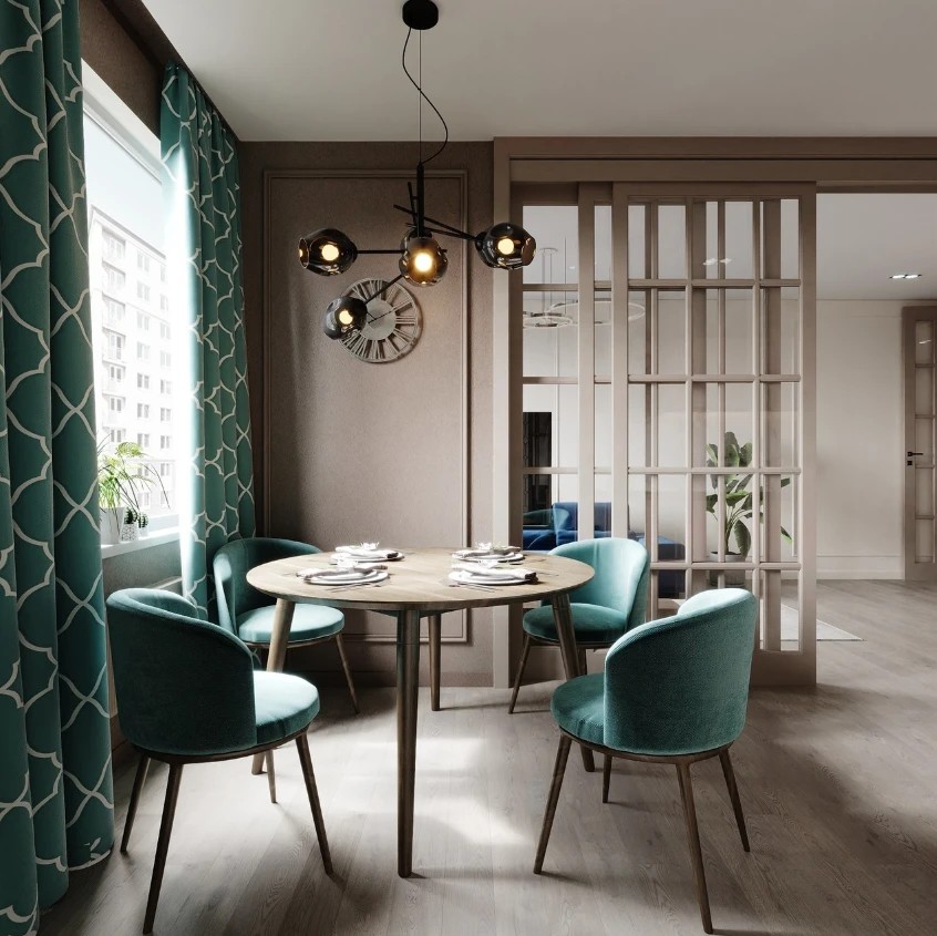 Трехкомнатная квартира. Славянка. Очень современная классика.