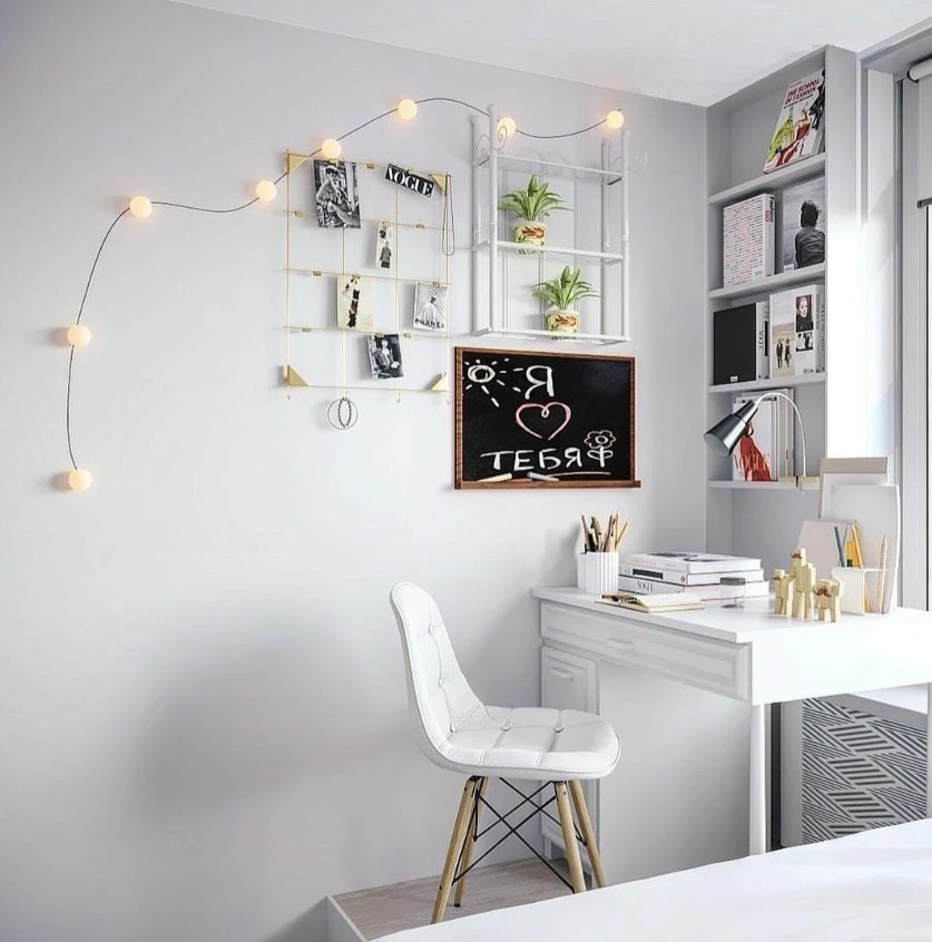 Однокомнатная квартира для студентки. Скандинавский стиль.