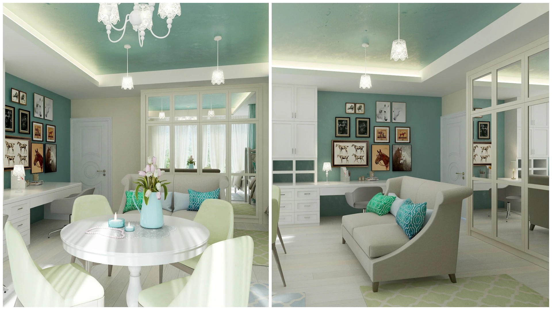 Гостиная, Кухня, Коридор