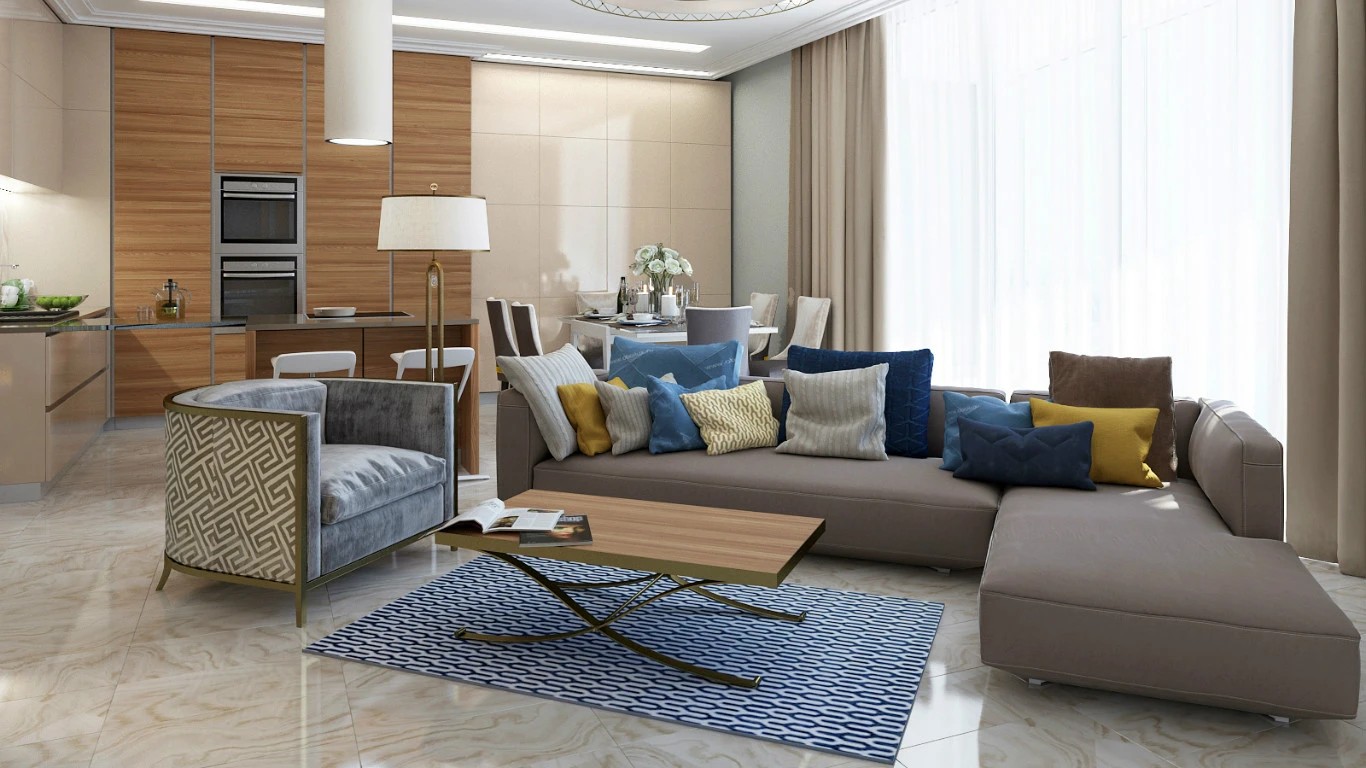 Гостиная, Кухня, Коридор