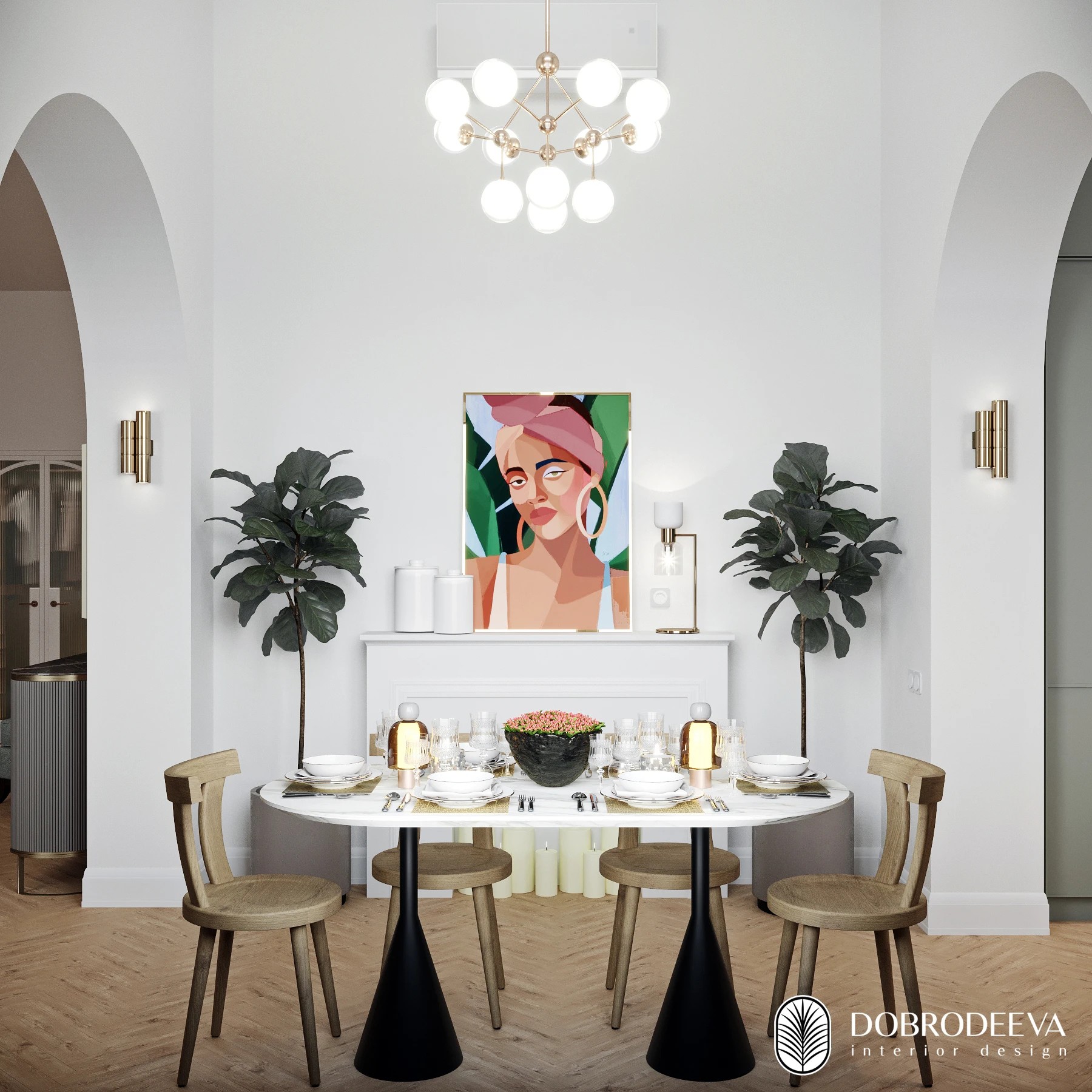 КВАРТИРА С АРКАМИ, ГРАДИЕНТОМ И ГАРДЕРОБНОЙ МЕЧТЫ