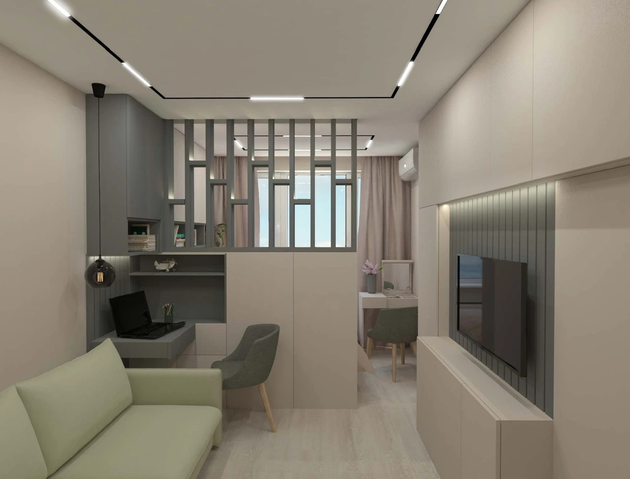 Спальня-гостиная для молодых людей