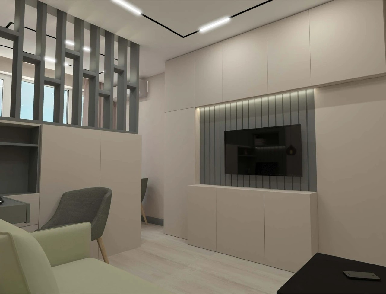 Спальня-гостиная для молодых людей