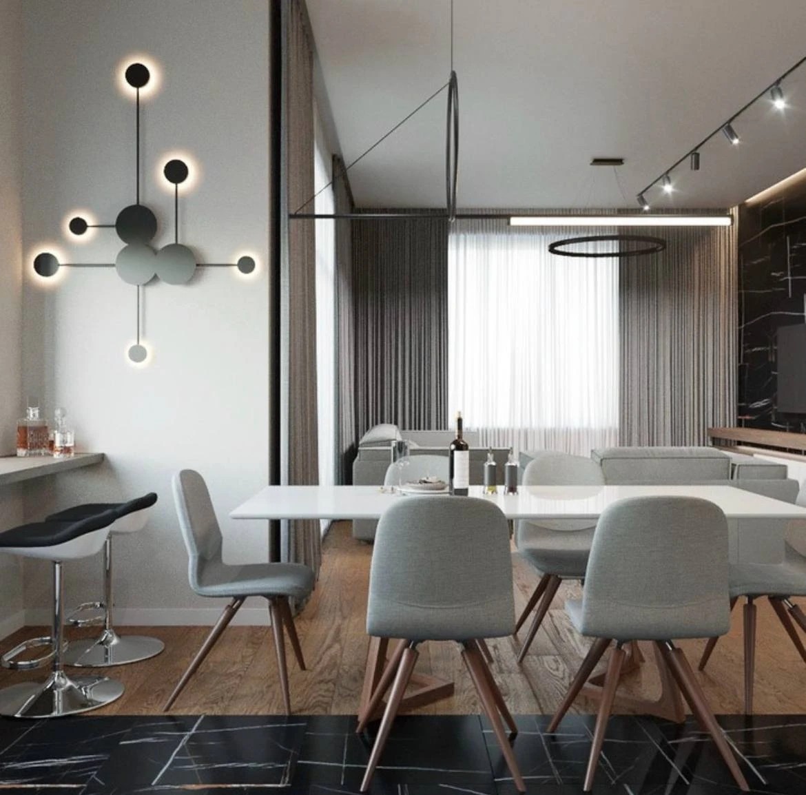 Дизайн-проекты кухни-гостиной