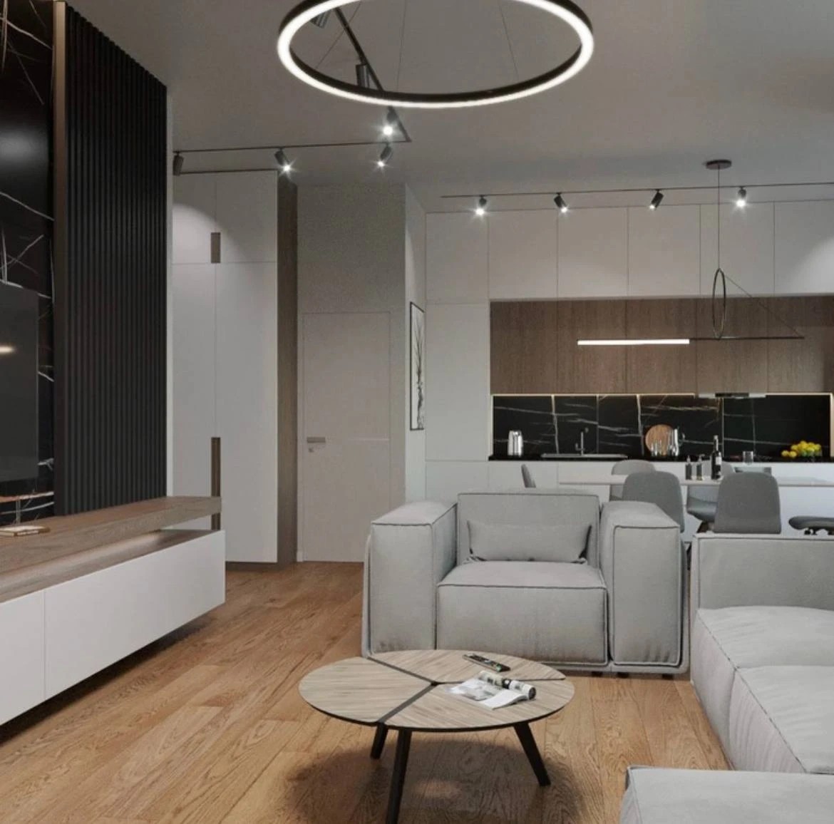 Дизайн-проекты кухни-гостиной