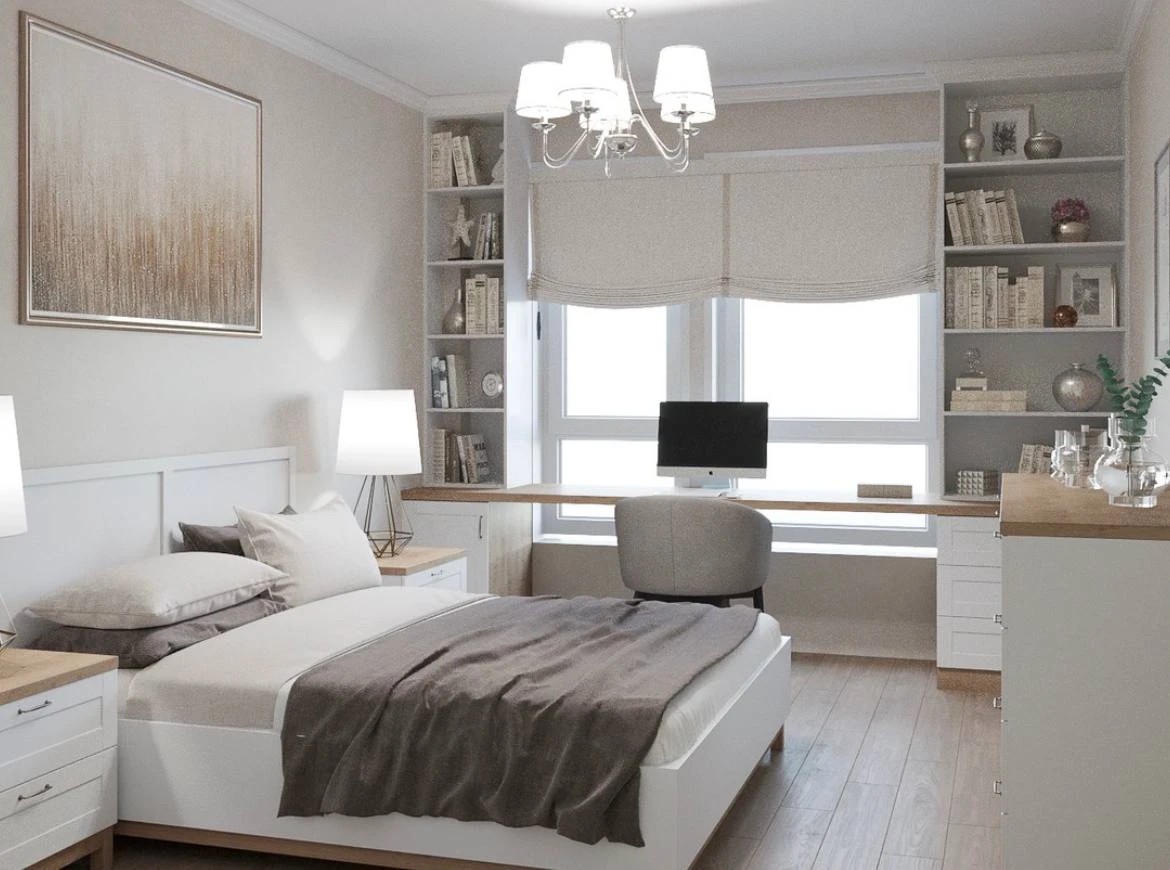 Дизайн-проекты спальни с рабочим местом