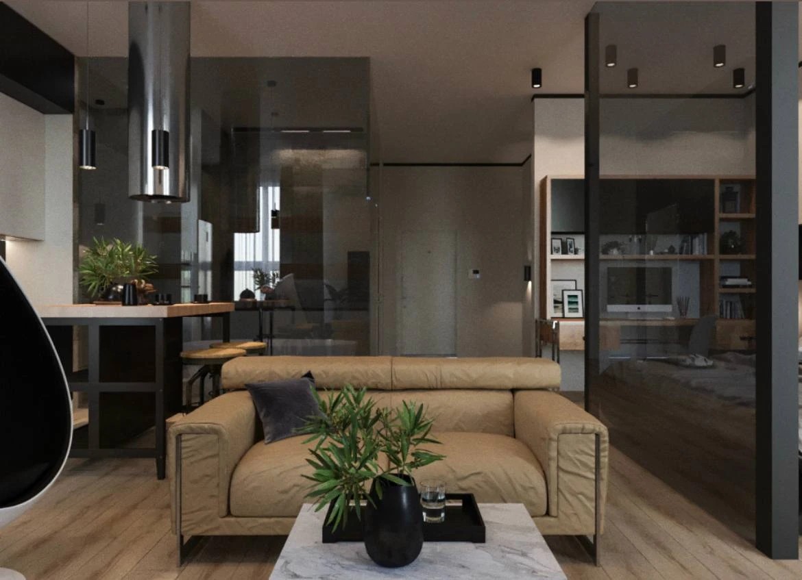 "Жизнь за стеклом"- проект студии в ЖК "Загородный квартал"