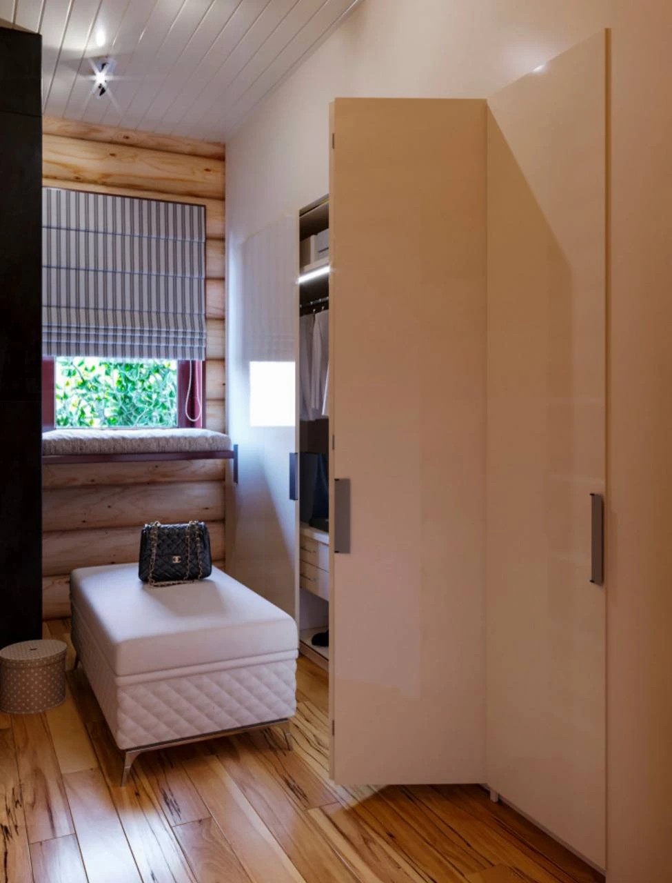 Современный стиль в бревенчатом доме в КП FAMILY CLUB