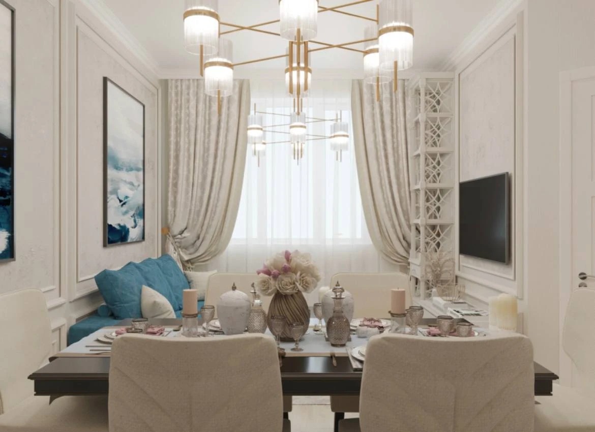 "Уютная пастель" - 4-х комнатная квартира для семьи