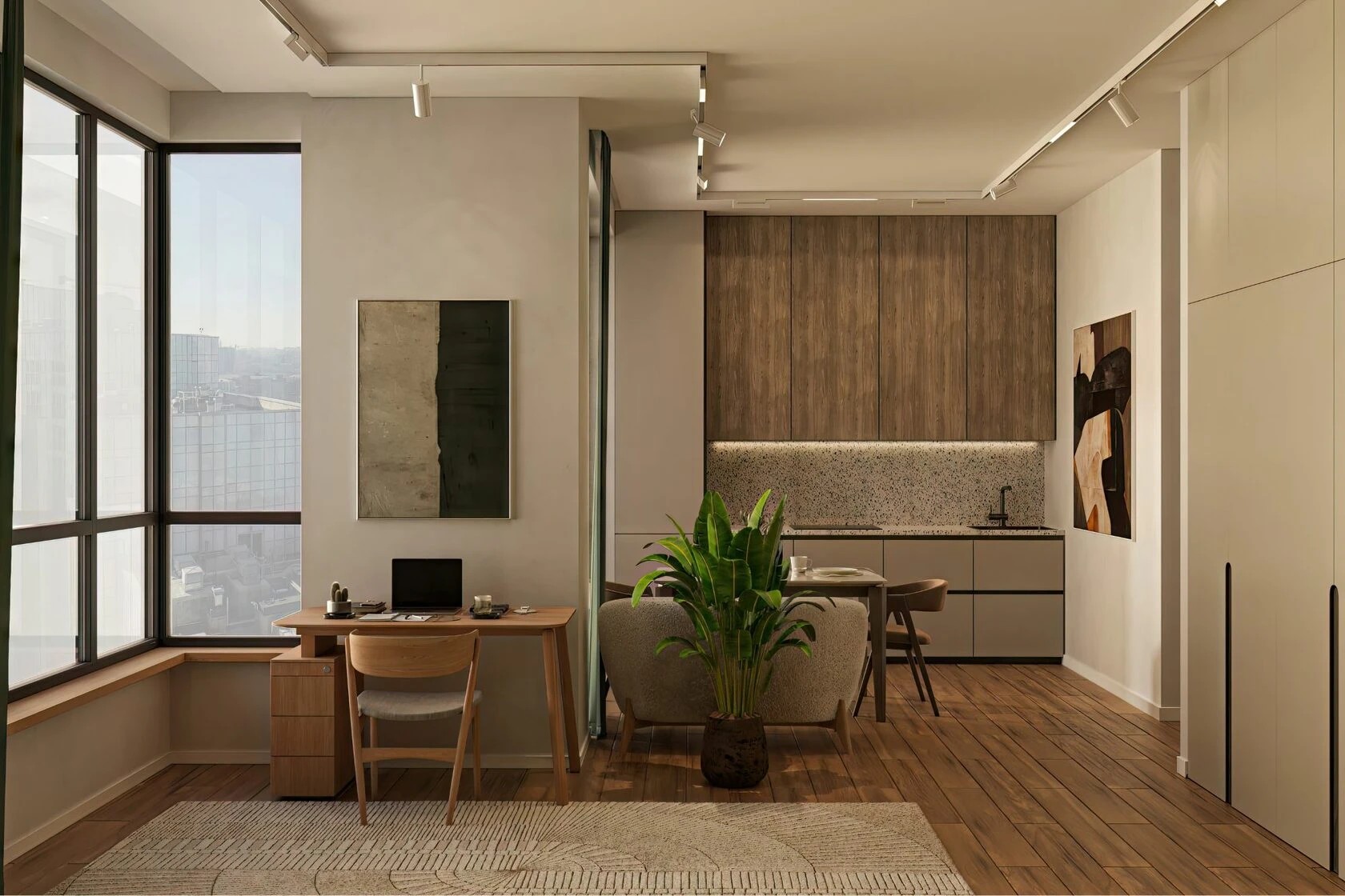 Яркая студия в ЖК Ривер Скай