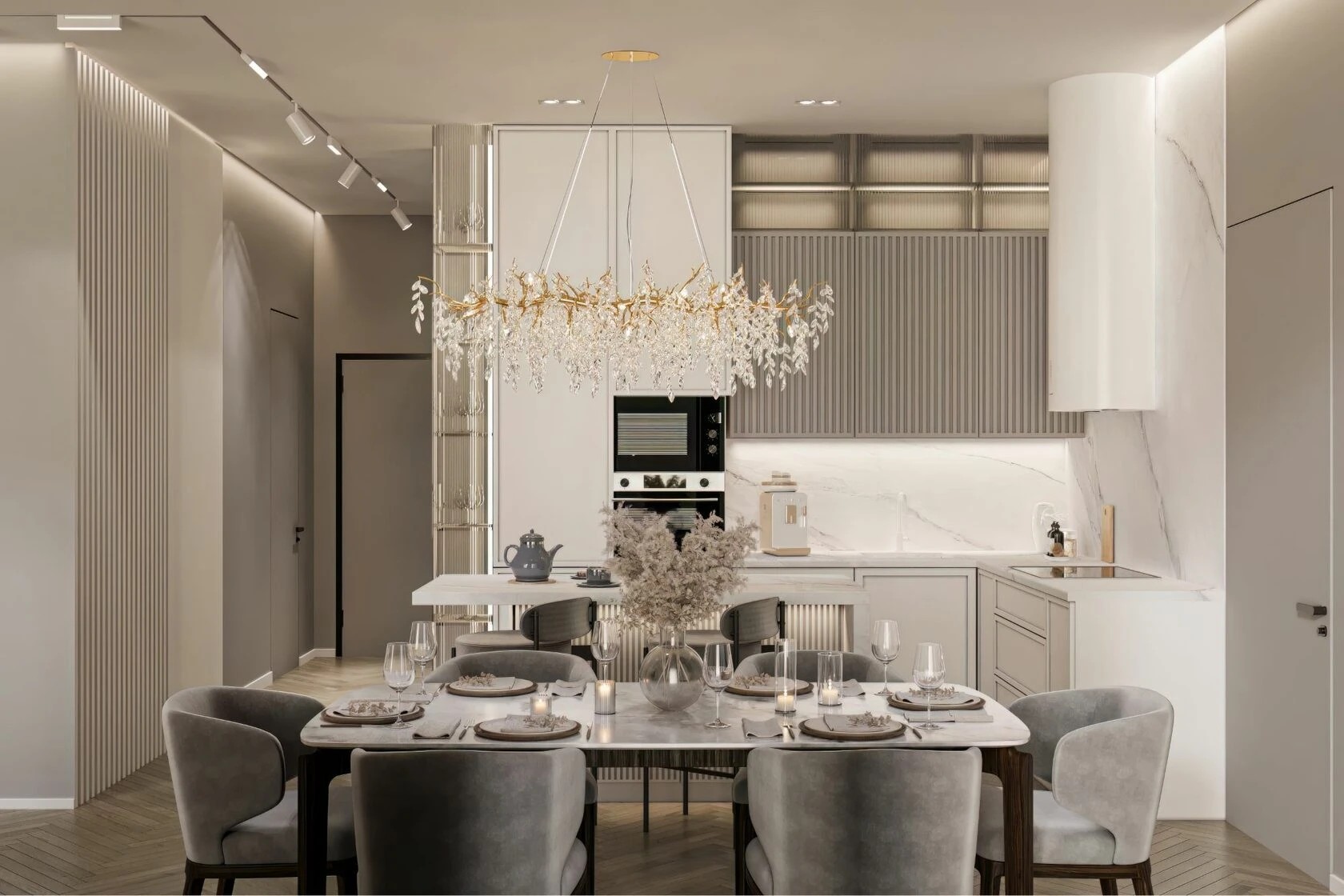 Квартира в стиле современна классика с чудесными видами на Москву-реку