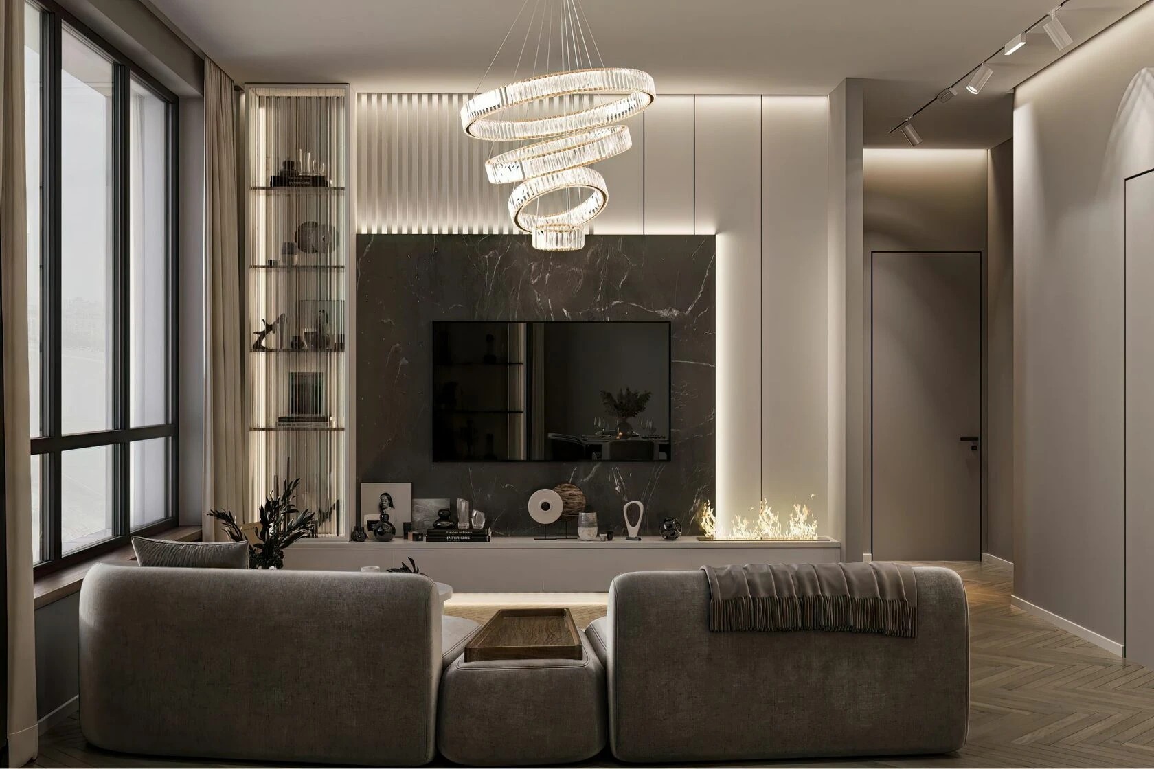 Квартира в стиле современна классика с чудесными видами на Москву-реку