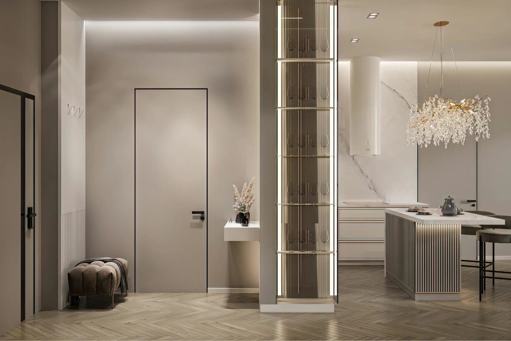 Квартира в стиле современна классика с чудесными видами на Москву-реку