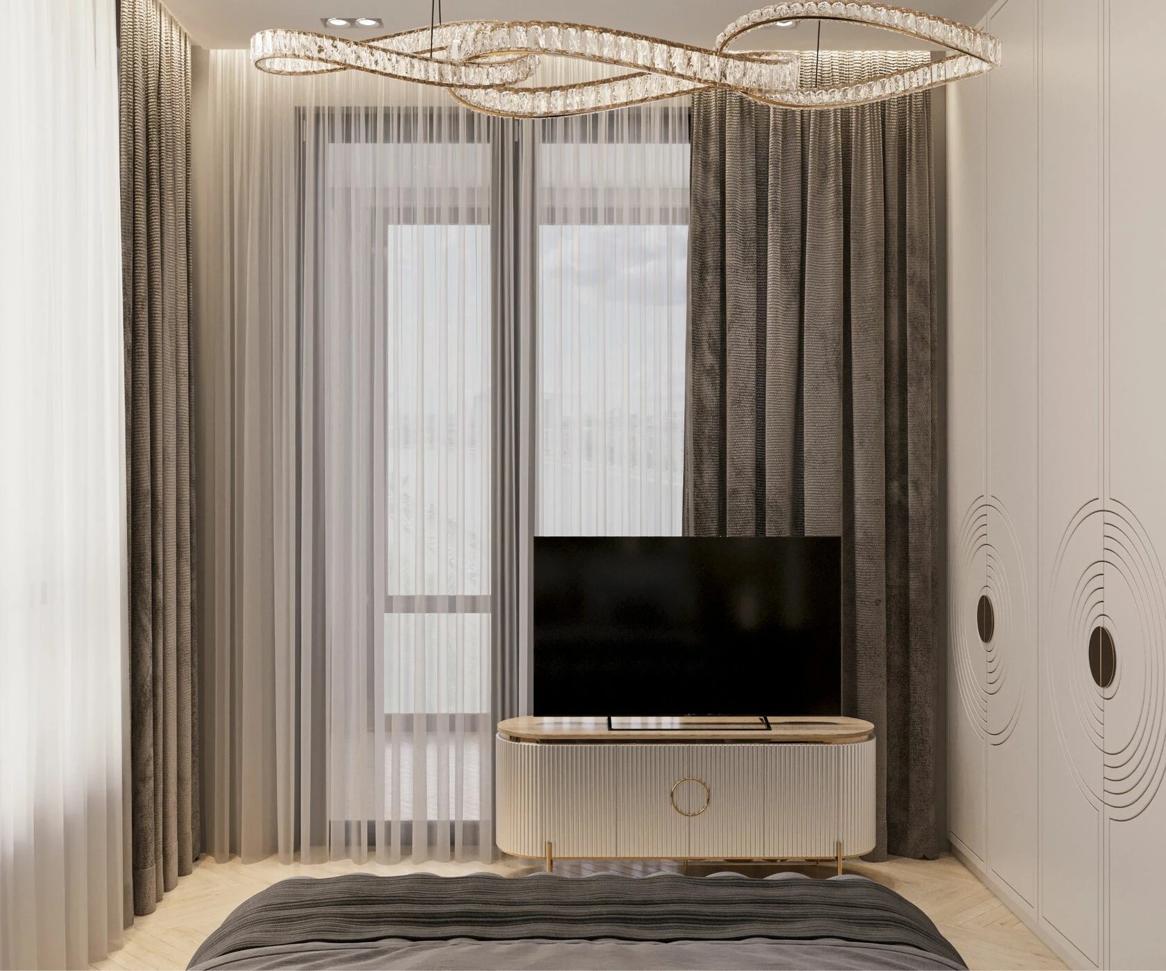 Квартира в стиле современна классика с чудесными видами на Москву-реку