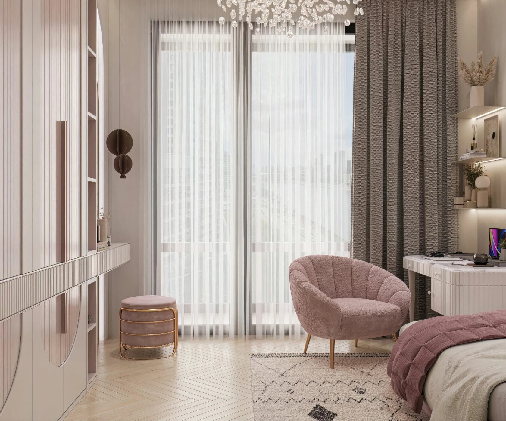 Квартира в стиле современна классика с чудесными видами на Москву-реку