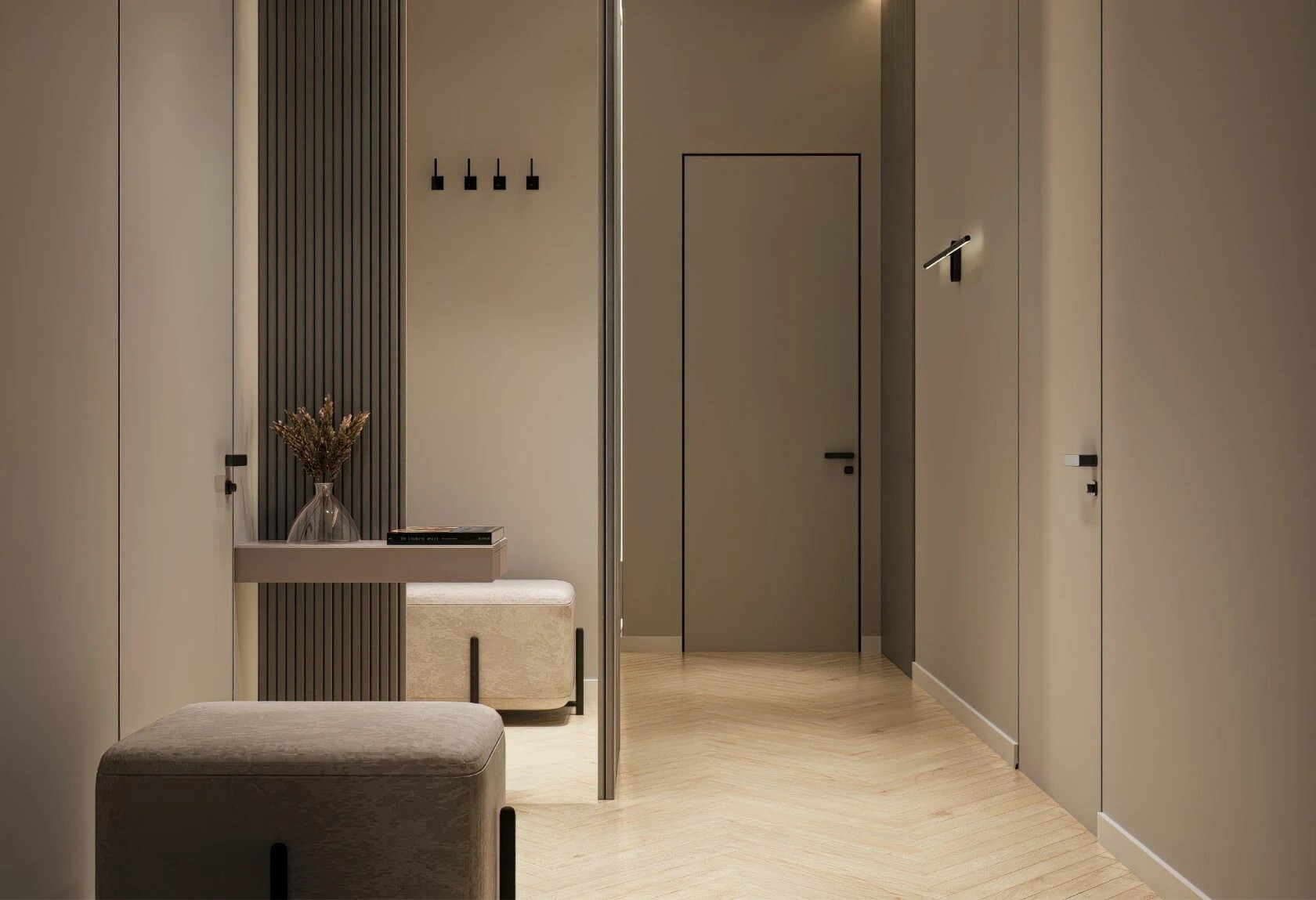 Брутальная однушка в современном стиле с элементами неоклассики