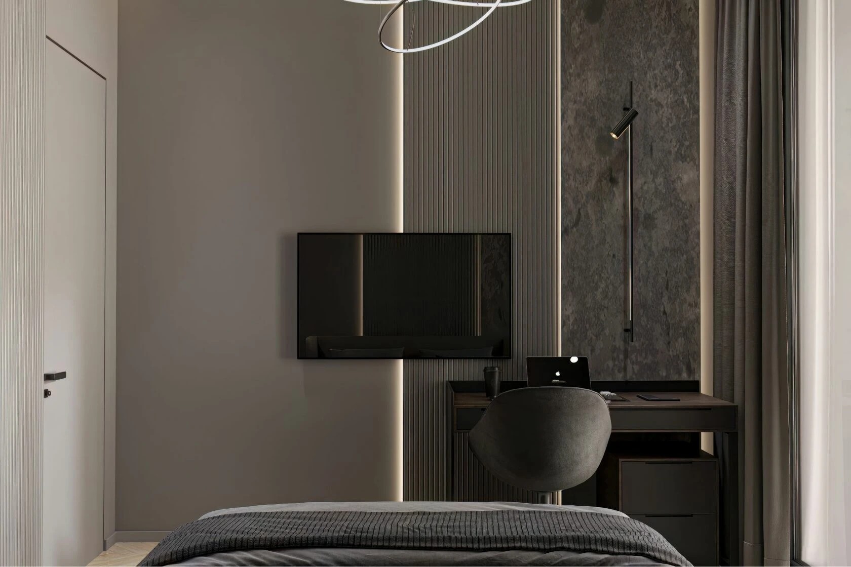 Брутальная однушка в современном стиле с элементами неоклассики