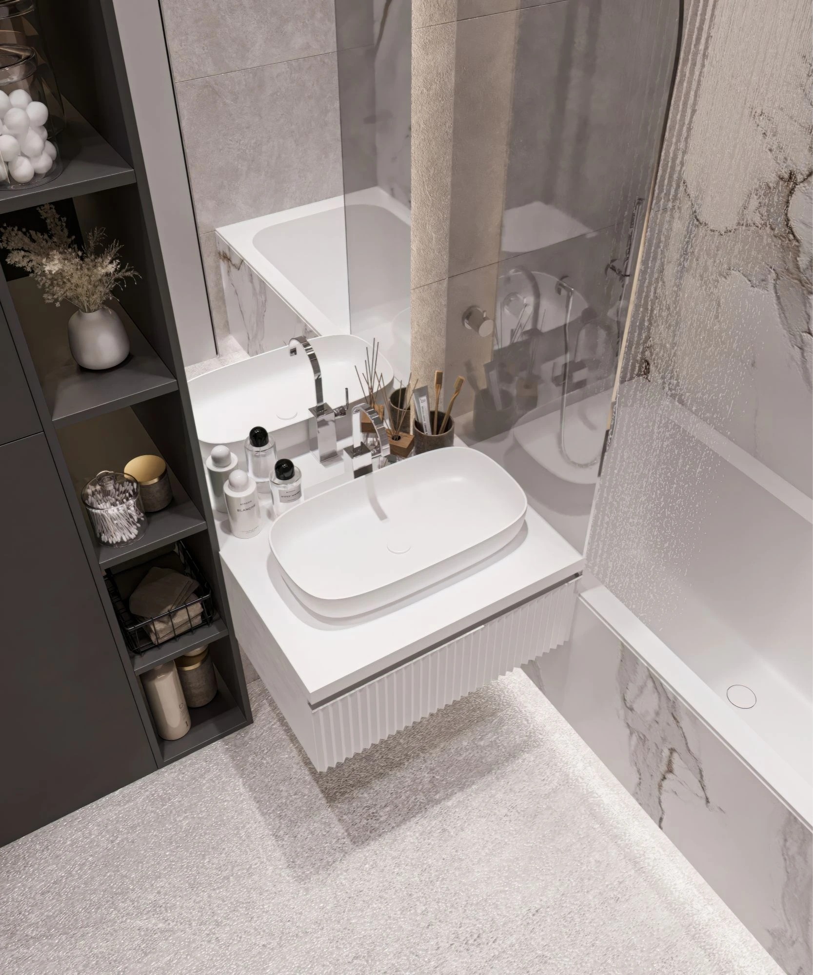 Брутальная однушка в современном стиле с элементами неоклассики