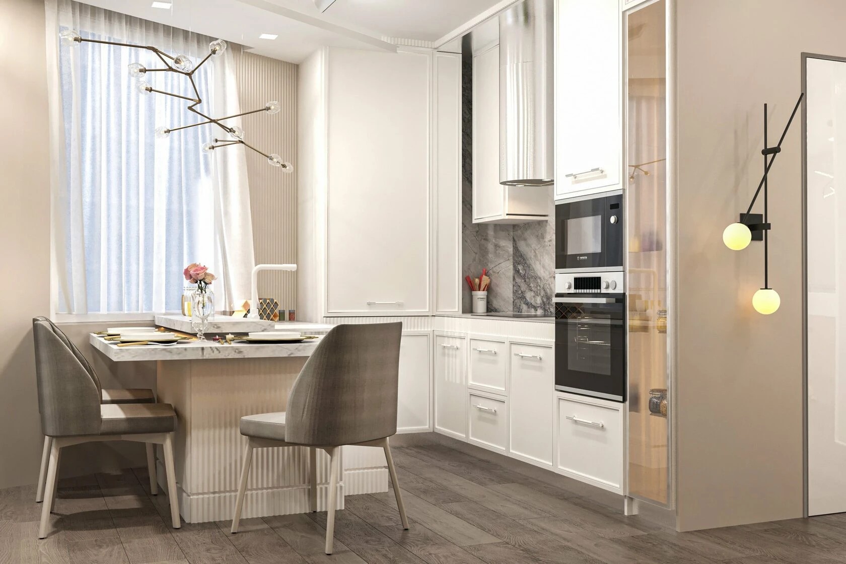 1-комнатная квартира в стиле неоклассика