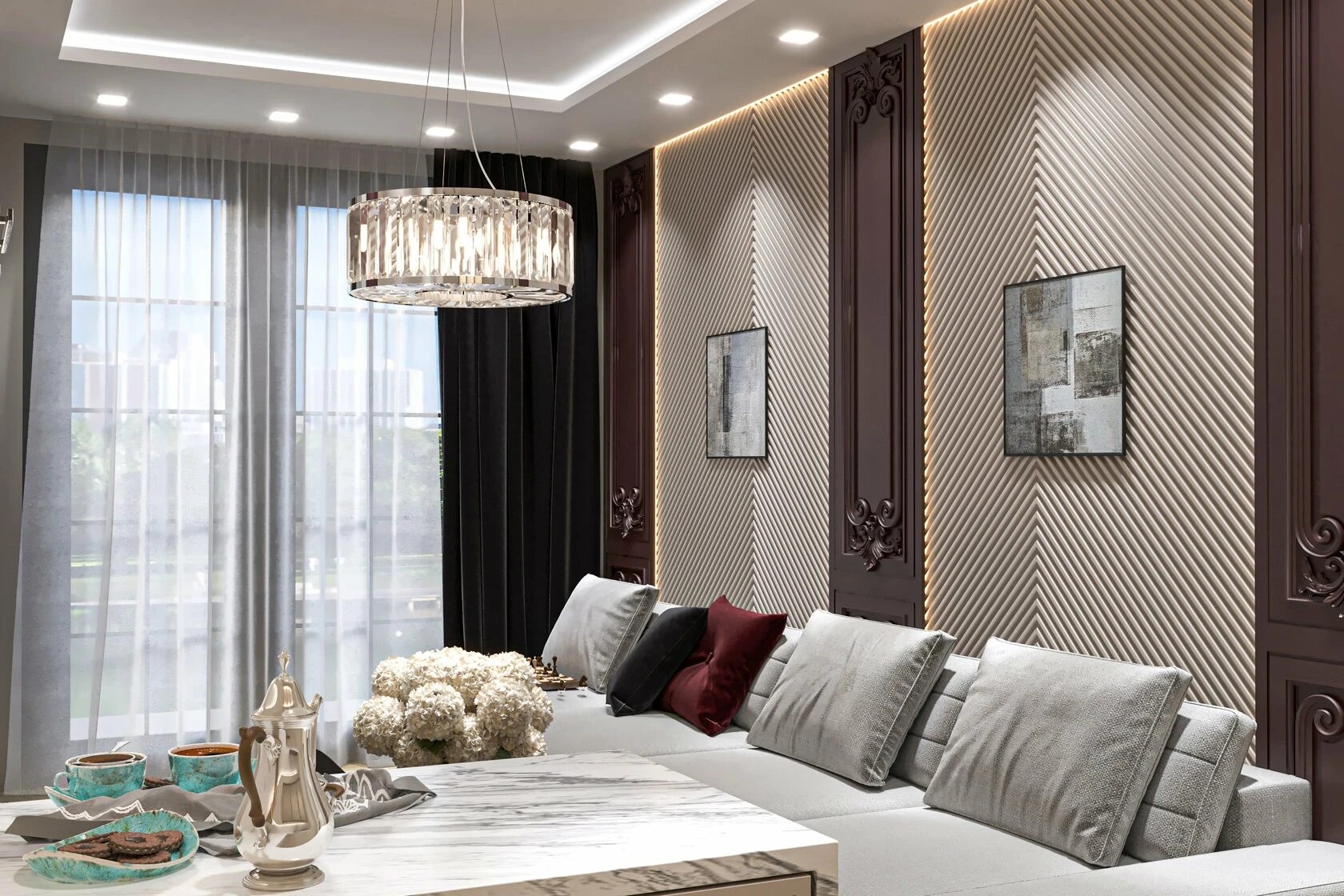 2-комнатная квартира в стиле неоклассика