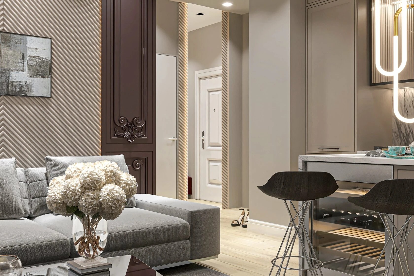 2-комнатная квартира в стиле неоклассика