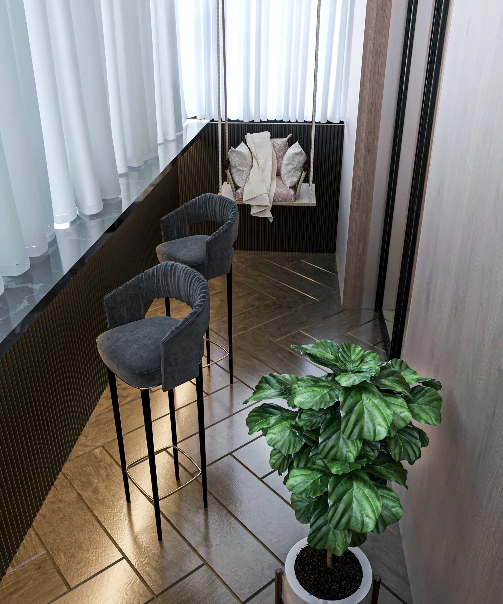 4-комнатная квартира в стиле ар-деко с элементами неоклассики